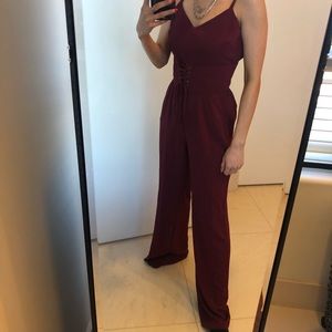 BURGUNDY JUMPSUIT NWT